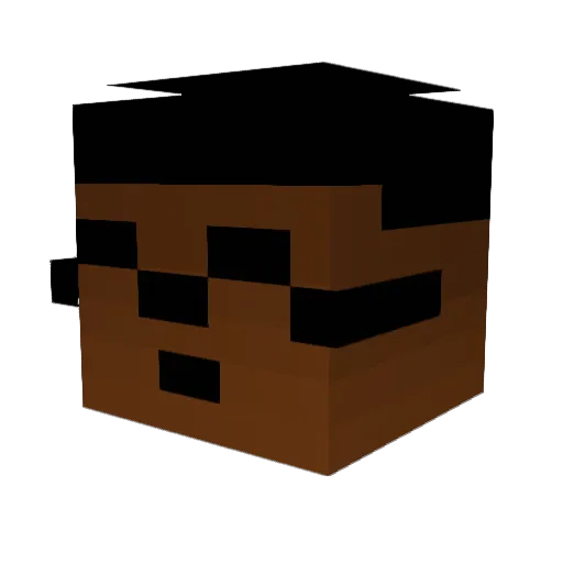 PH0L1 Minecraft avatar head, 3D render