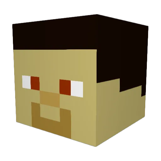 PH1TZ_ Minecraft avatar head, 3D render