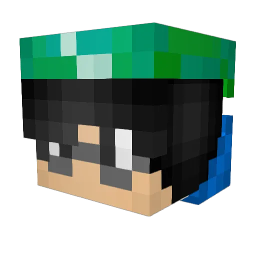 PHABchan Minecraft avatar head, 3D render