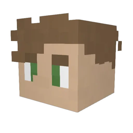 PHANTOMDEN228 Minecraft avatar head, 3D render