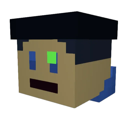 PHANTOMRODGE Minecraft avatar head, 3D render