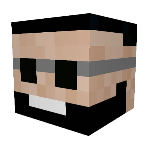 PHDToxic Minecraft avatar head, 3D render