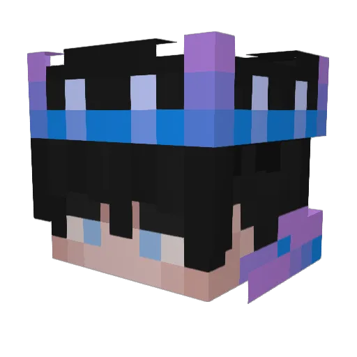 PHENIXO21 Minecraft avatar head, 3D render