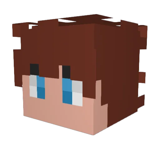 PHEONIX151 Minecraft avatar head, 3D render