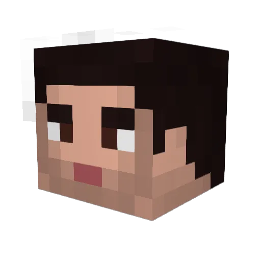 PHILIPPHD Minecraft avatar head, 3D render