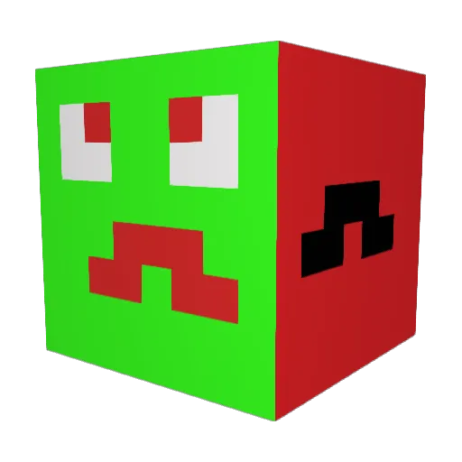 PHILLIPTHEDILL Minecraft avatar head, 3D render