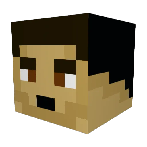 PHKYLE_ Minecraft avatar head, 3D render