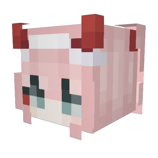 PHOENIX_KYLIN Minecraft avatar head, 3D render