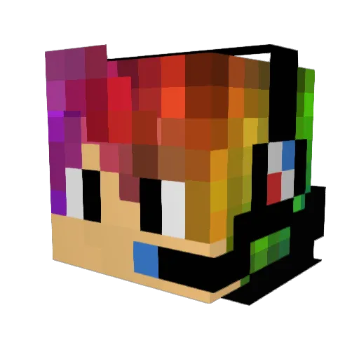 PHOENIX_OF_SKY Minecraft avatar head, 3D render