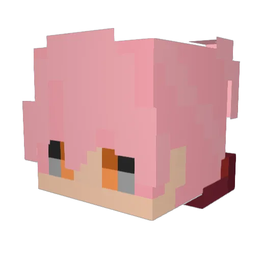PHONKPVBLO Minecraft avatar head, 3D render