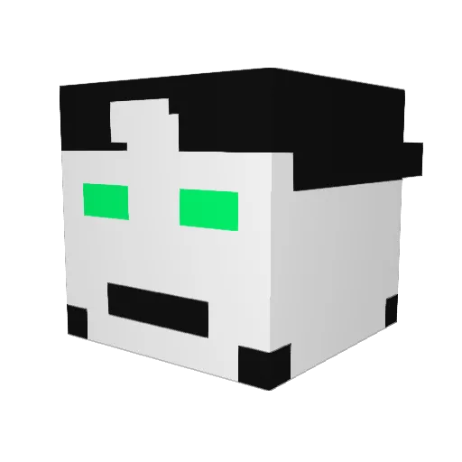 PHSM22 Minecraft avatar head, 3D render