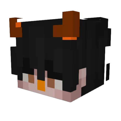 PHXMisery Minecraft avatar head, 3D render