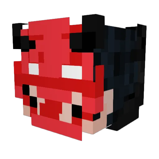 PHX_Warden Minecraft avatar head, 3D render