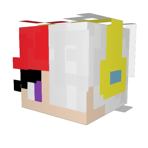 PHZoro Minecraft avatar head, 3D render