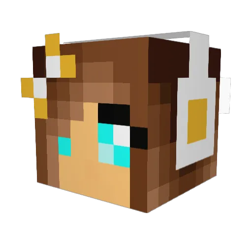 PHawley Minecraft avatar head, 3D render