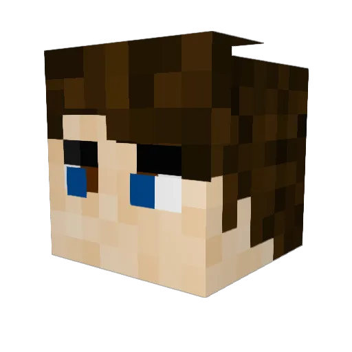 PHaxez_ScheisE69 Minecraft avatar head, 3D render