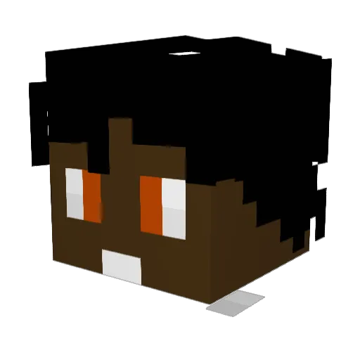 PHcurly Minecraft avatar head, 3D render