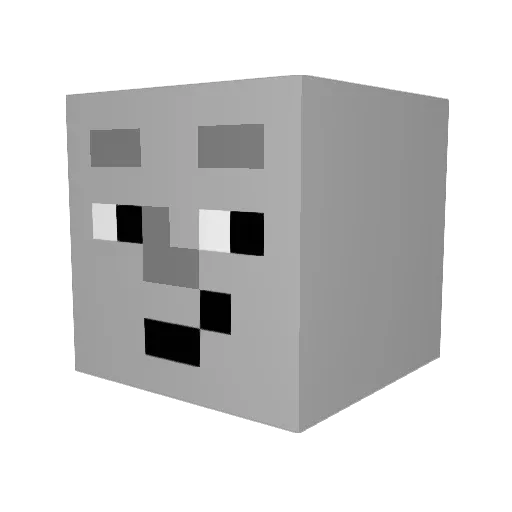 PHknataN Minecraft avatar head, 3D render
