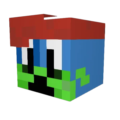 PHzzinnn_ Minecraft avatar head, 3D render