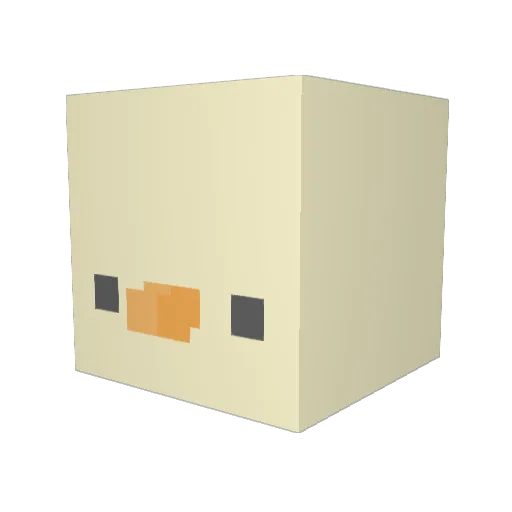 PI00M Minecraft avatar head, 3D render