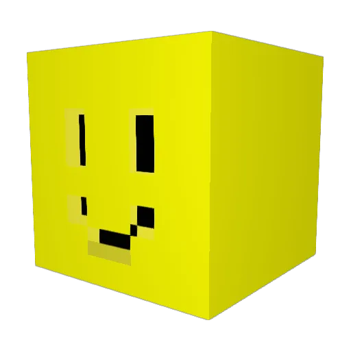 PIANOPINKS Minecraft avatar head, 3D render