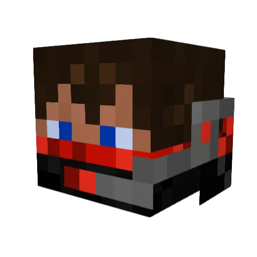 PICAMOLES26 Minecraft avatar head, 3D render