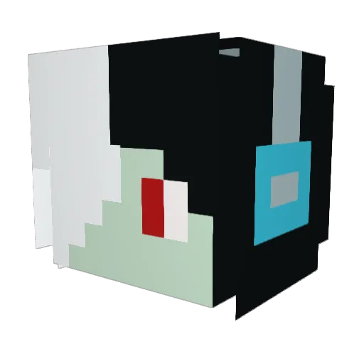 PICK_MAN Minecraft avatar head, 3D render