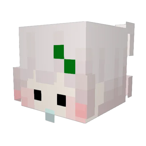 PICO_BUGHUNTER Minecraft avatar head, 3D render