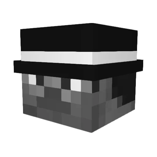 PICO_NoHealCut Minecraft avatar head, 3D render