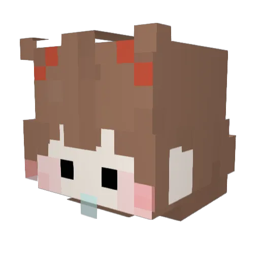 PICO_ZATS Minecraft avatar head, 3D render