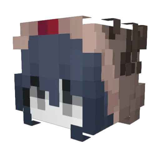PICO_pig Minecraft avatar head, 3D render