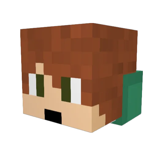 PICTASTIC Minecraft avatar head, 3D render