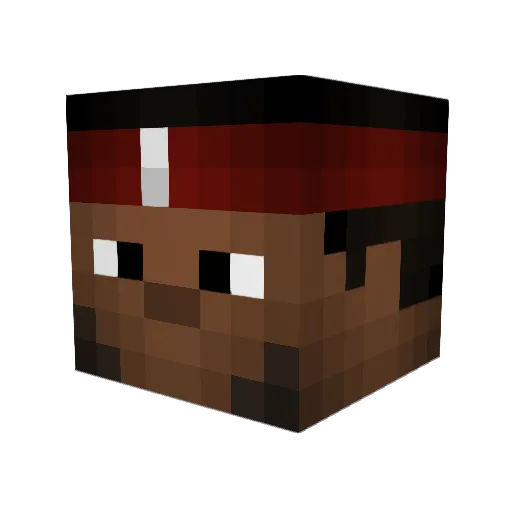 PICUDOO18 Minecraft avatar head, 3D render