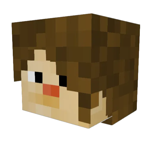 PIDARIK Minecraft avatar head, 3D render