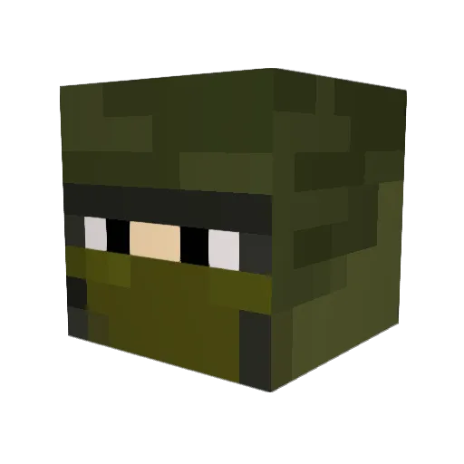 PIDIK Minecraft avatar head, 3D render