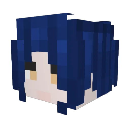 PIDOUovo Minecraft avatar head, 3D render