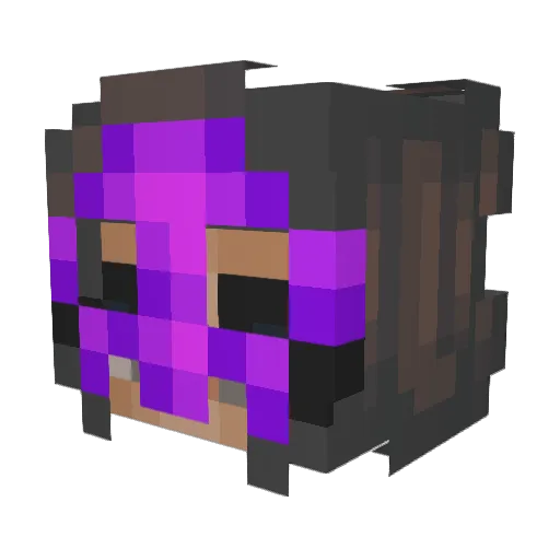 PIGGYPOTATOE Minecraft avatar head, 3D render