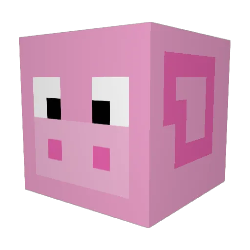 PIGTHEDEV Minecraft avatar head, 3D render