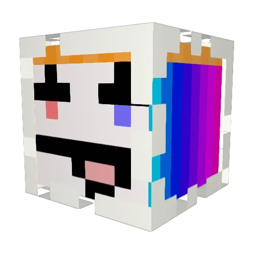 PIIKCOPLVS Minecraft avatar head, 3D render