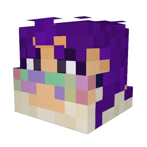 PIKACHU723 Minecraft avatar head, 3D render