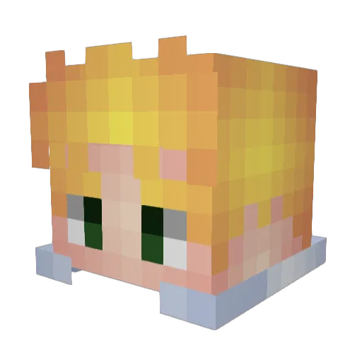 PIKKU123 Minecraft avatar head, 3D render