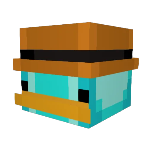 PILUCIA Minecraft avatar head, 3D render