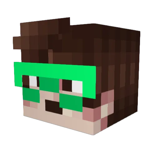 PINCOPALLI Minecraft avatar head, 3D render