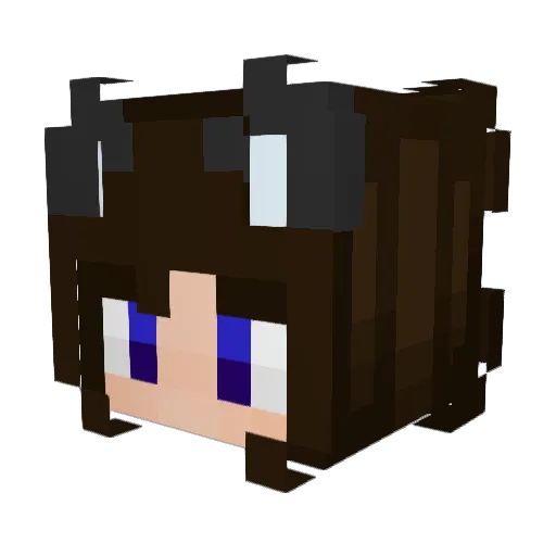 PINKishFALCON Minecraft avatar head, 3D render