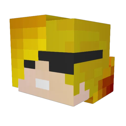 PINOYRODEL Minecraft avatar head, 3D render
