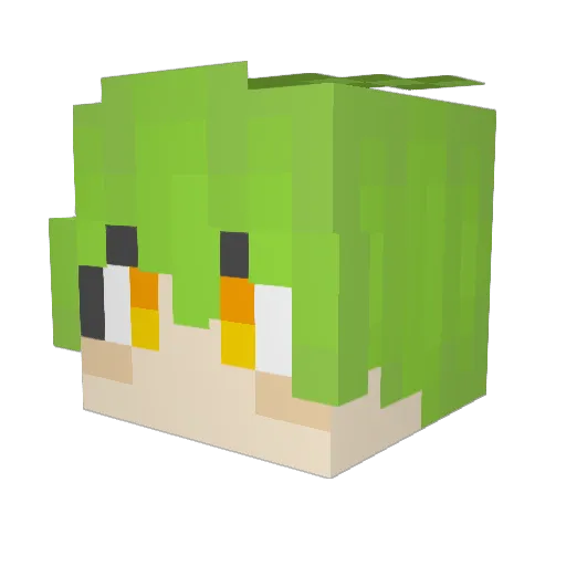 PINO_ZZ Minecraft avatar head, 3D render