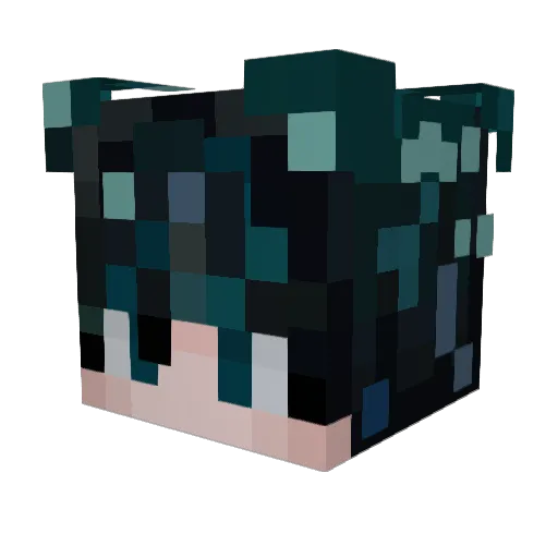 PIONKlE Minecraft avatar head, 3D render