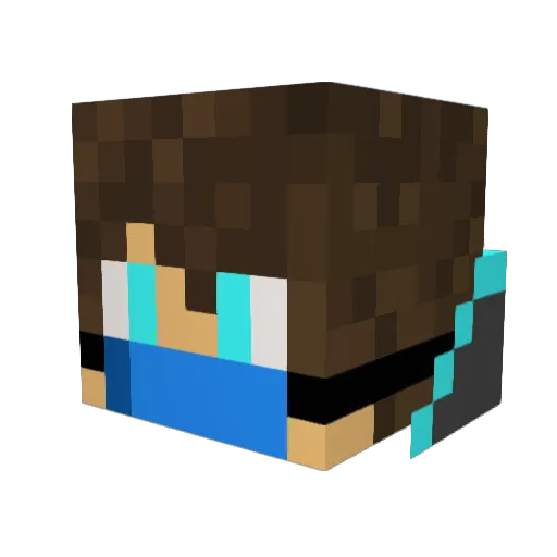 PIOTROVSKI Minecraft avatar head, 3D render