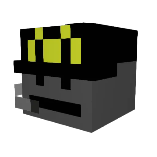 PIPERE_ Minecraft avatar head, 3D render