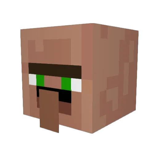 PIPI_tou Minecraft avatar head, 3D render